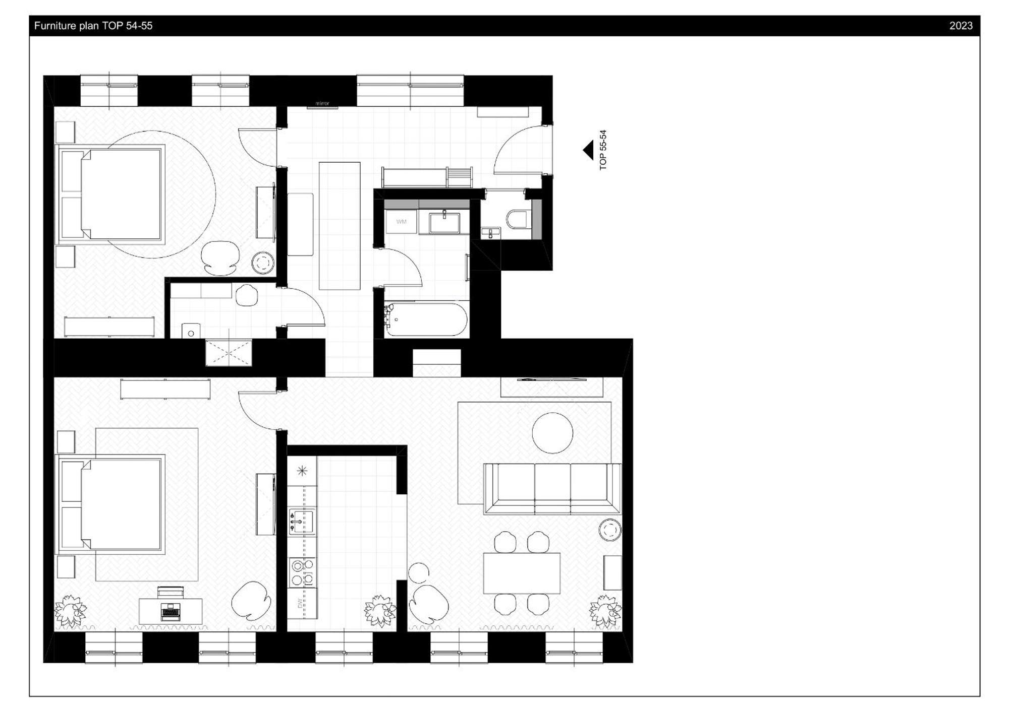 Chic 94M2 Apartment With A King-Size Bed فيينا المظهر الخارجي الصورة
